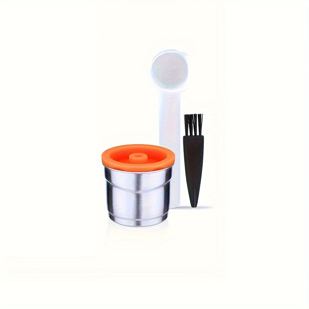 Reusable Coffee Filter Capsule for Illy Y3.2 & X7.1 Machines, Stainless Steel Refillable Coffee Pod Cup with Tamper