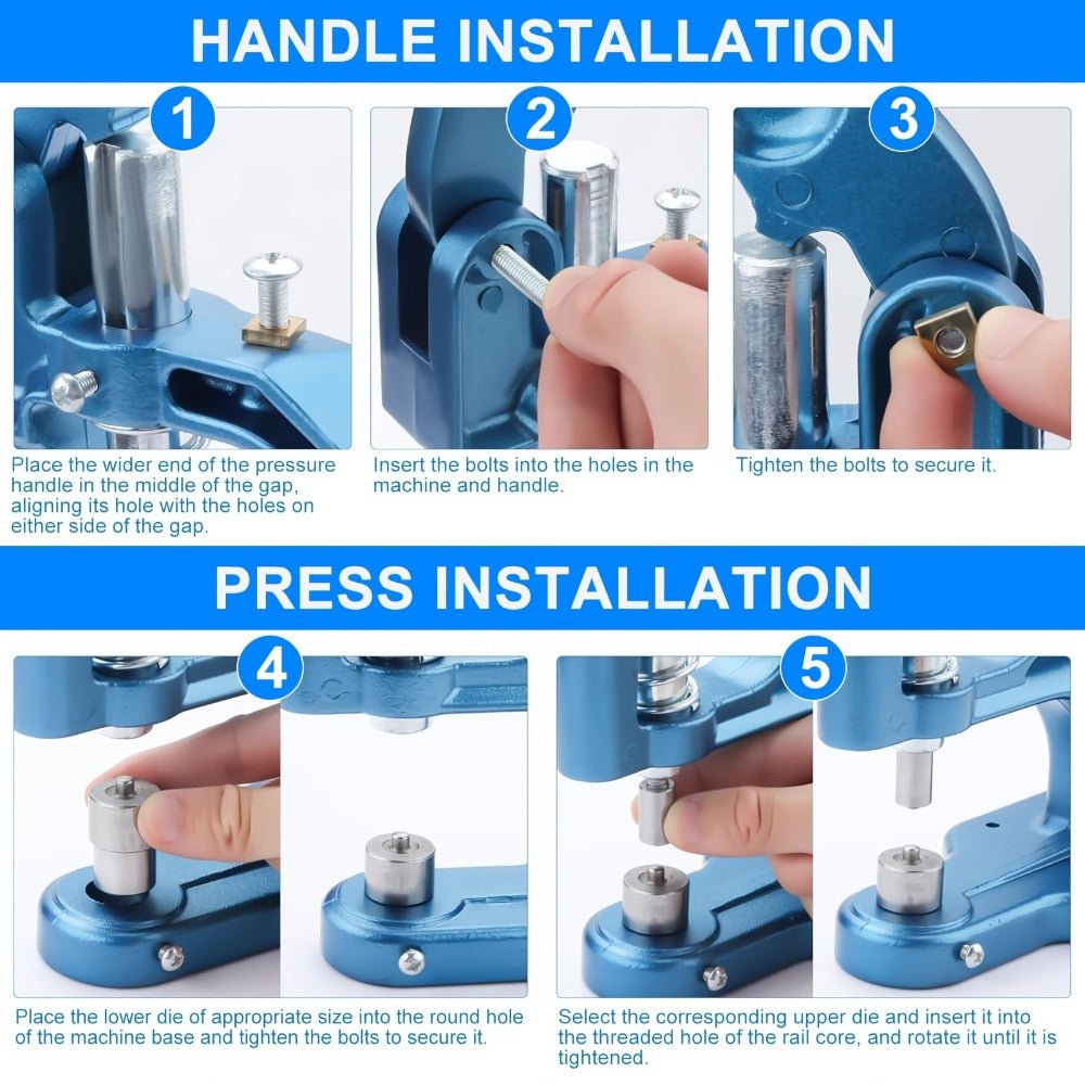 Grommet Machine Kit Eyelet Punch Tool Set for Entryways, Bedrooms and Living Spaces, with the Listed Configuration