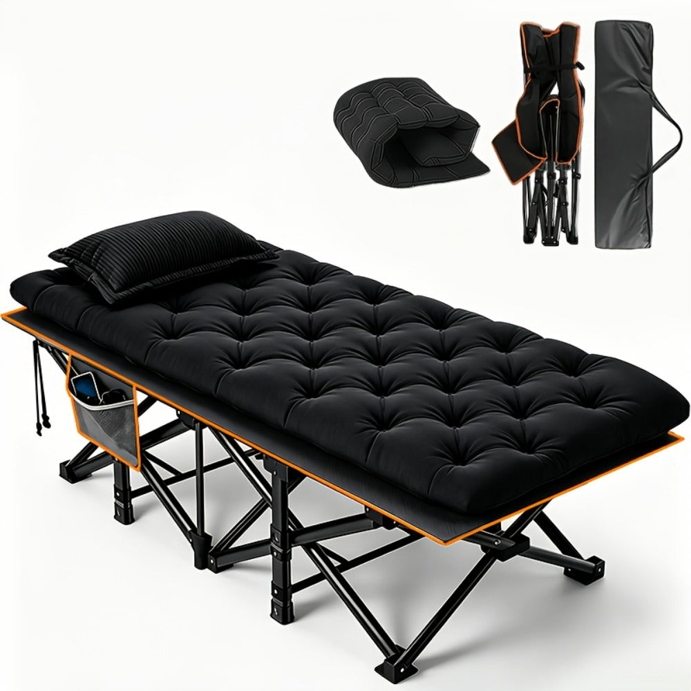 75-Inch Oversized Folding Bed with Tool-Free Assembly for Bedroom Comfort and Support detail image