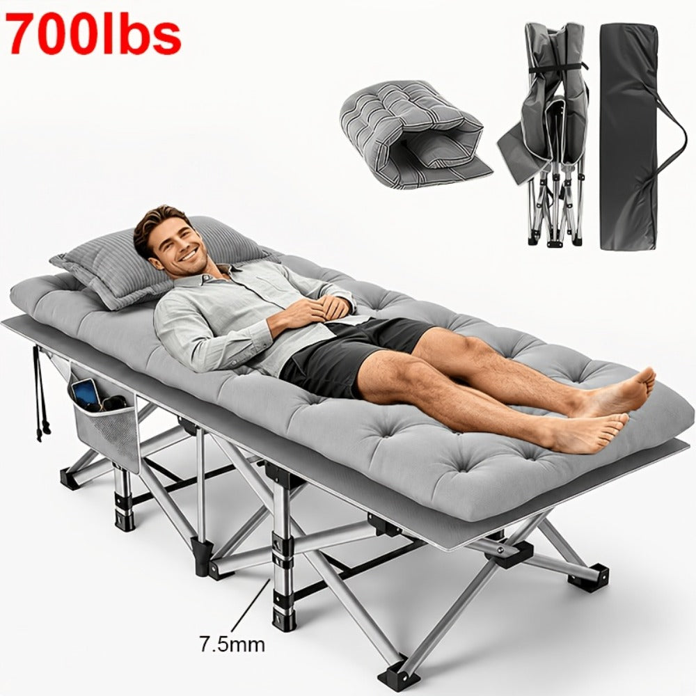 75-Inch Oversized Folding Bed with Tool-Free Assembly for Bedroom Comfort and Support detail image - detail view 5