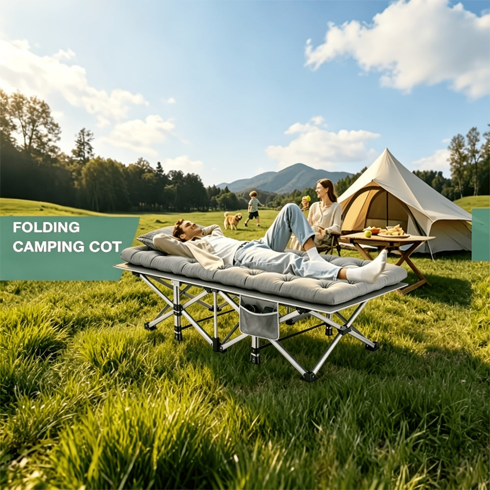 75-Inch Oversized Folding Bed with Tool-Free Assembly for Bedroom Comfort and Support detail image - detail view 6