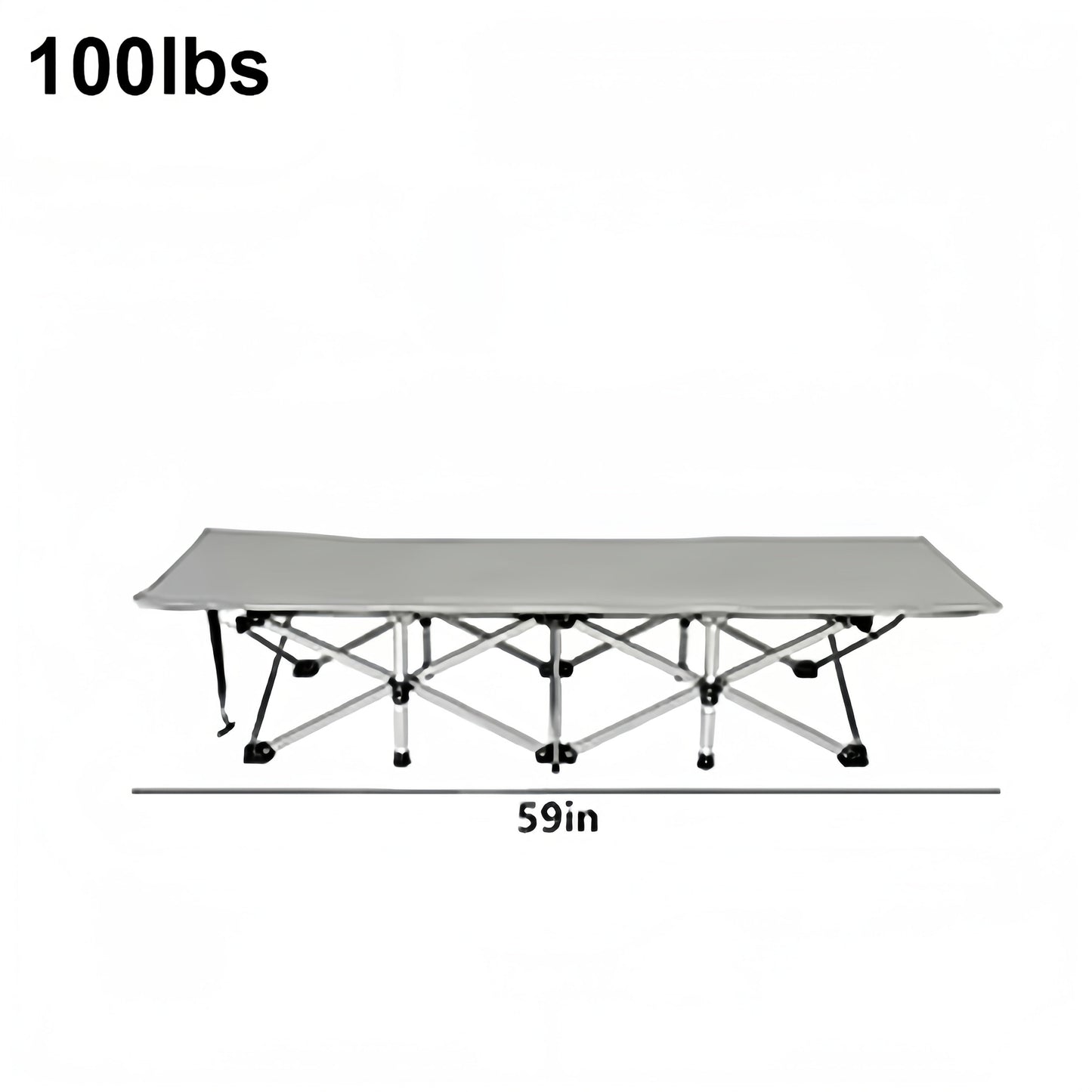Folding Bed shown in the Small Without Mattress-100lb option