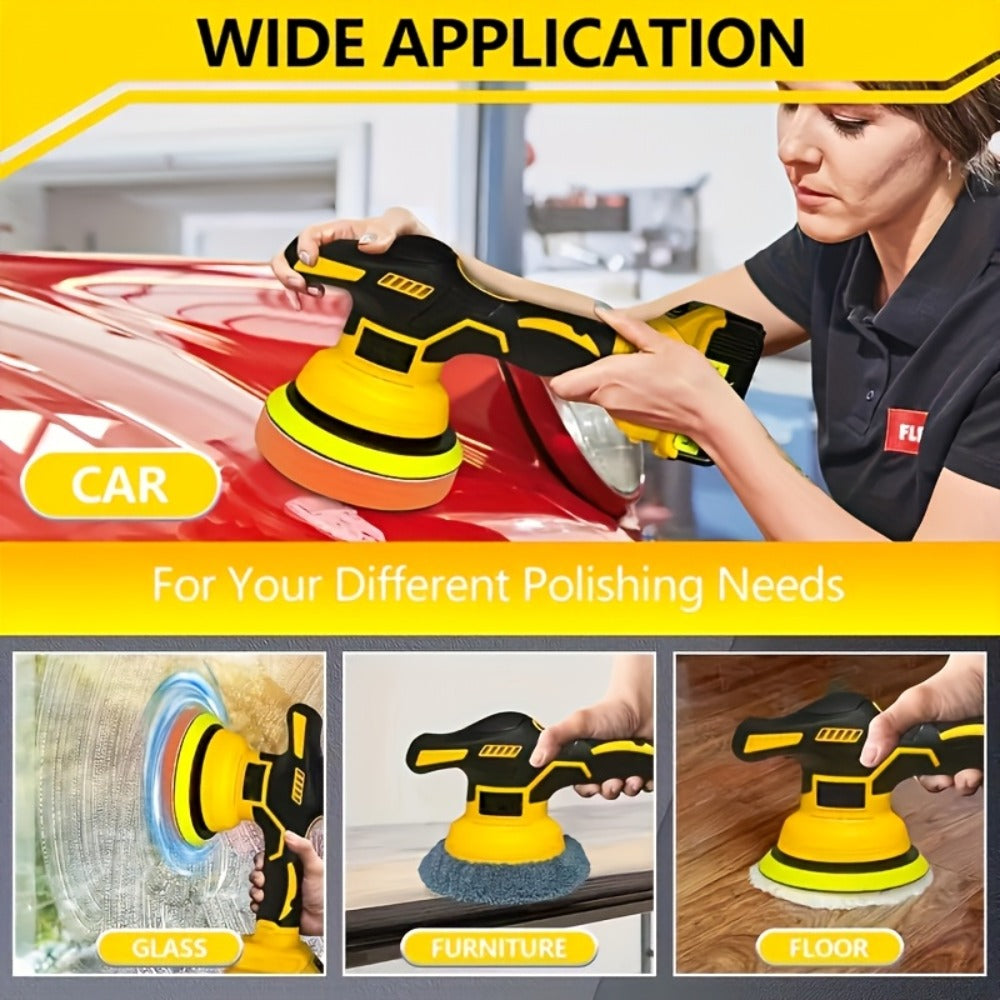 Cordless Car Polisher for DeWalt 20V Battery - 6 Variable Speeds 6800 RPM Buffer Polisher for Everyday Face, Beard and Body Grooming