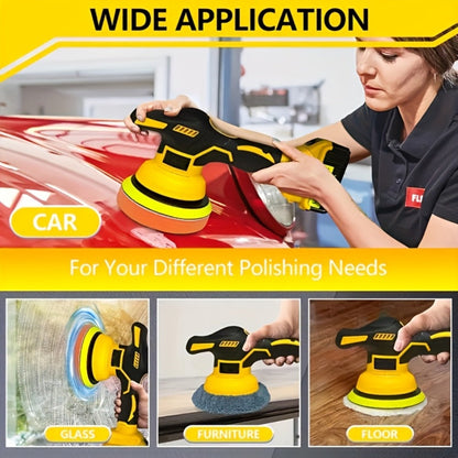 Cordless Car Polisher for DeWalt 20V Battery - 6 Variable Speeds 6800 RPM Buffer Polisher for Everyday Face, Beard and Body Grooming