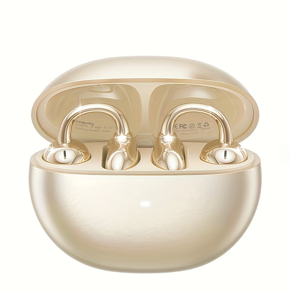 Clip On Wireless Earbuds Open Ear Bluetooth Headphones with Detachable Gemstone Earrings ANC for an Everyday Personal Care Routine