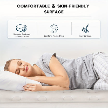 Air Mattress with Built-In Pump, 18'' Self-Inflating Portable Air Bed for Home, Camping & Travel