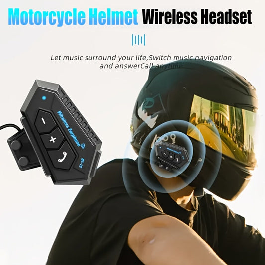 Motorcycle Helmet Bluetooth Headphones Wireless 5.0 – Hi-Fi Stereo, Noise Cancellation, Hands-Free Calls & Music, Easy Helmet Install