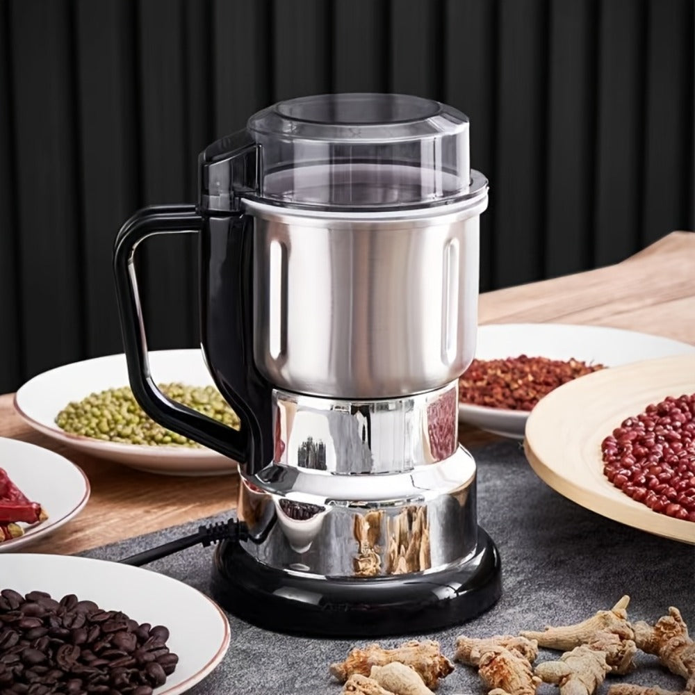 Electric Grain Grinder Mill, High-Speed Spice Coffee Herb Grinding Machine with Powerful Motor, Compact Design for Home Kitchen Use