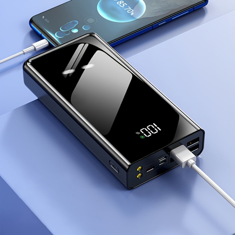 High Capacity 50000mAh Power Bank Multi-Port Fast Charging – Dual USB & Type-C Output, LED Flashlight, Power Indicator