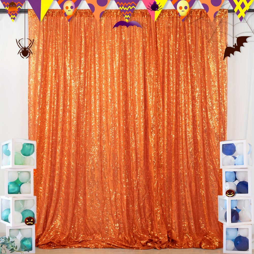 Sequin Backdrop Curtain for Party Wedding – 4x8ft Shimmering Glitter Curtain for Birthday Photo Booth Stage Decoration, Easy Hang