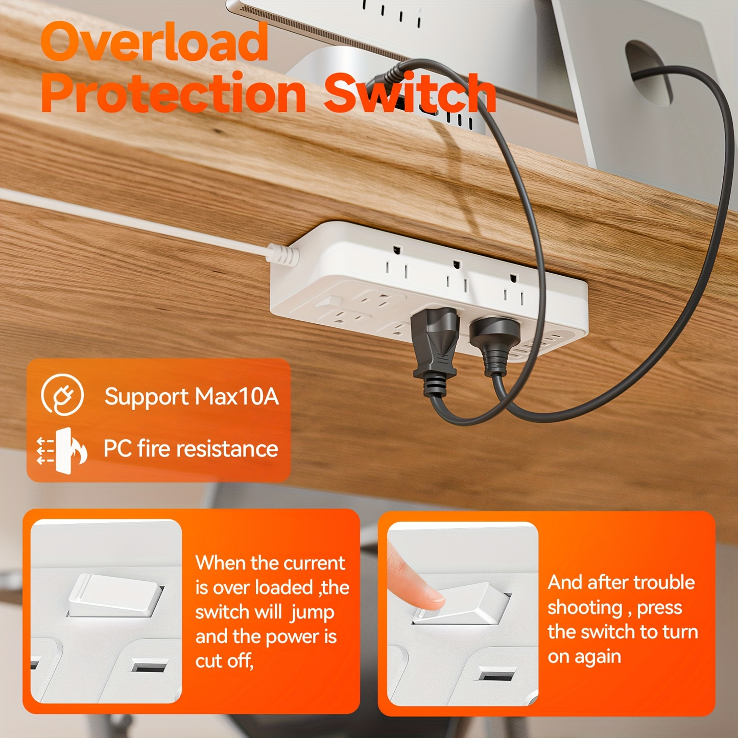 Charging Station 18-in-1 Power Strip Surge Protector 12 AC Outlets 6 USB Ports 4 USB-A 2 USB-C for an Everyday Personal Care Routine