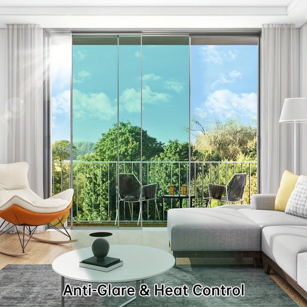One Way Window Film Static Cling No Glue - Heat Control Anti-Glare Sun Blocking Reflective Mirror Tint for Home Office Hotel