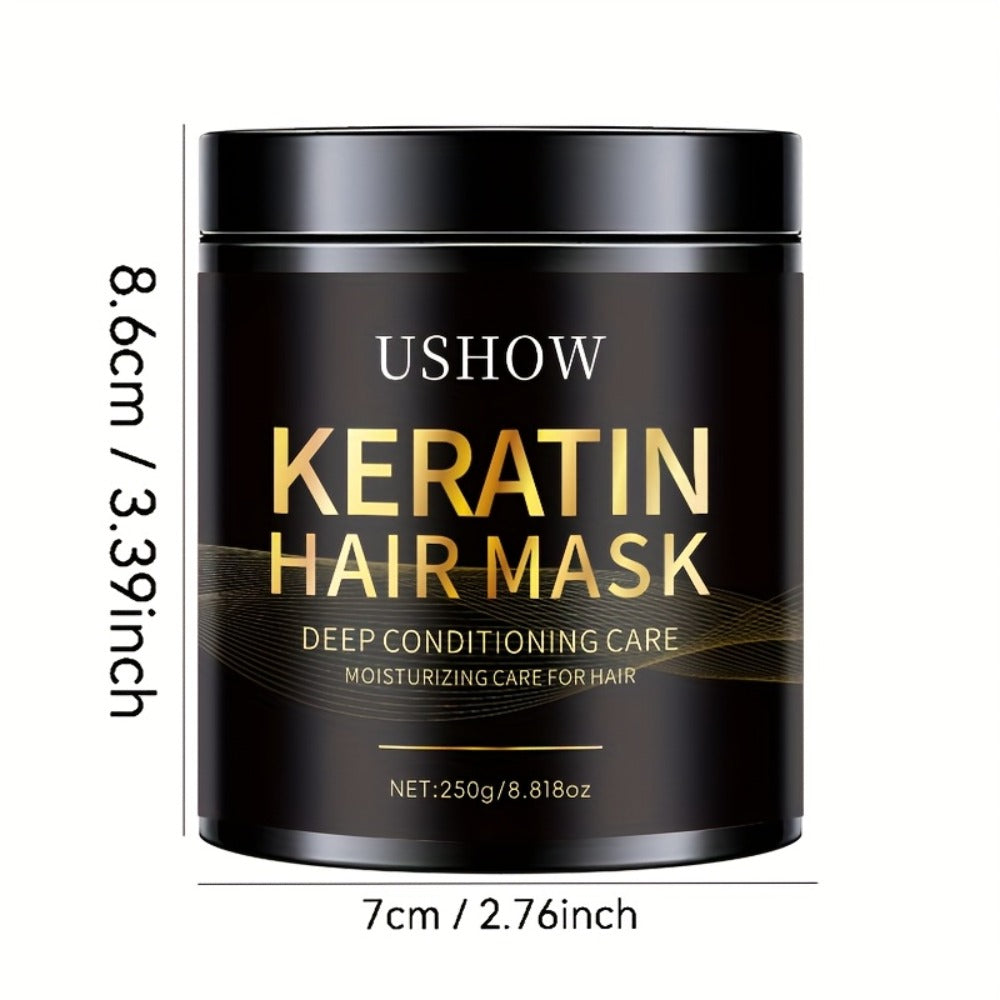 Deep Conditioning Keratin Hair Mask 250g with Collagen, Dry & Damaged Hair, Anti-Breakage, Reduces Split Ends