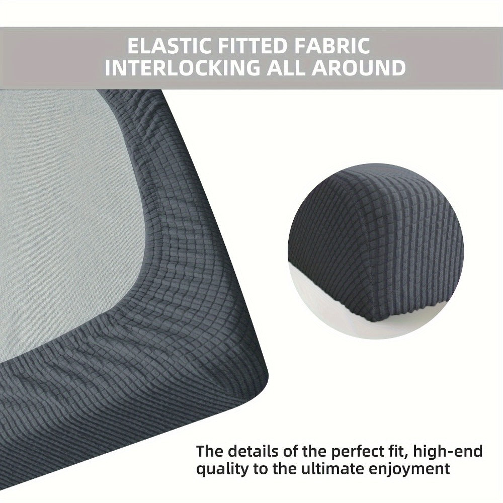 RV Dinette Cushion Covers 4 Piece Set Stretch Jacquard Slipcovers for Booth Seats Machine Washable Anti-Pet Hair Dustproof RV Camper Van