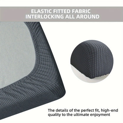 RV Dinette Cushion Covers 4 Piece Set Stretch Jacquard Slipcovers for Booth Seats Machine Washable Anti-Pet Hair Dustproof RV Camper Van