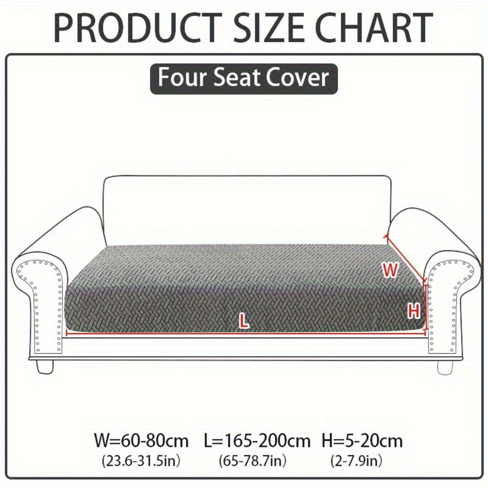 Sofa Cover Sectional Panel Options for Single to 4 Seats, Chaise, Armrest Pair or Backrest in Five Colors
