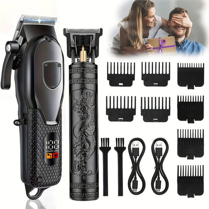 Multi-Piece Hair Clipper Kit for Men – USB Rechargeable Cordless Electric Trimmer Set, 2-Piece & 4-Piece Home Travel Barber Tool