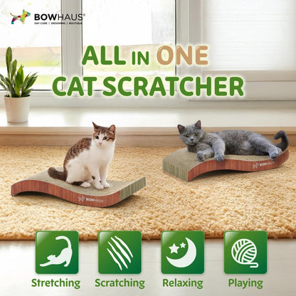 Cat Scratcher Lounger Reversible – Large Cardboard Cat Scratching Pad & Board for Indoor Cats, 5-Layer Durable Construction