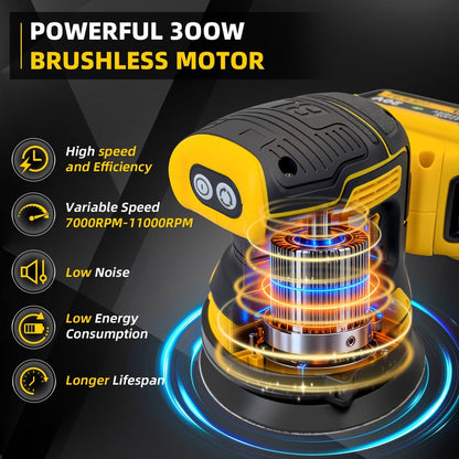 Cordless Orbital Sander Compatible with DeWalt DCB Battery for Entryways, Bedrooms and Living Spaces