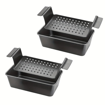 Loaf Pan Set of 4 Nonstick Carbon Steel Meatloaf Pan with Drain Tray 9x5 Inch Bread Baking for Home Cooking, Dining and Outdoor Meals