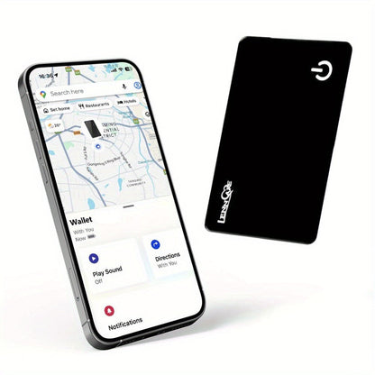 GPS Tracking Card No Subscription Real-Time Locator – Apple Find My Compatible (iOS) Global Coverage Hidden Tracker for Wallet Car Bag