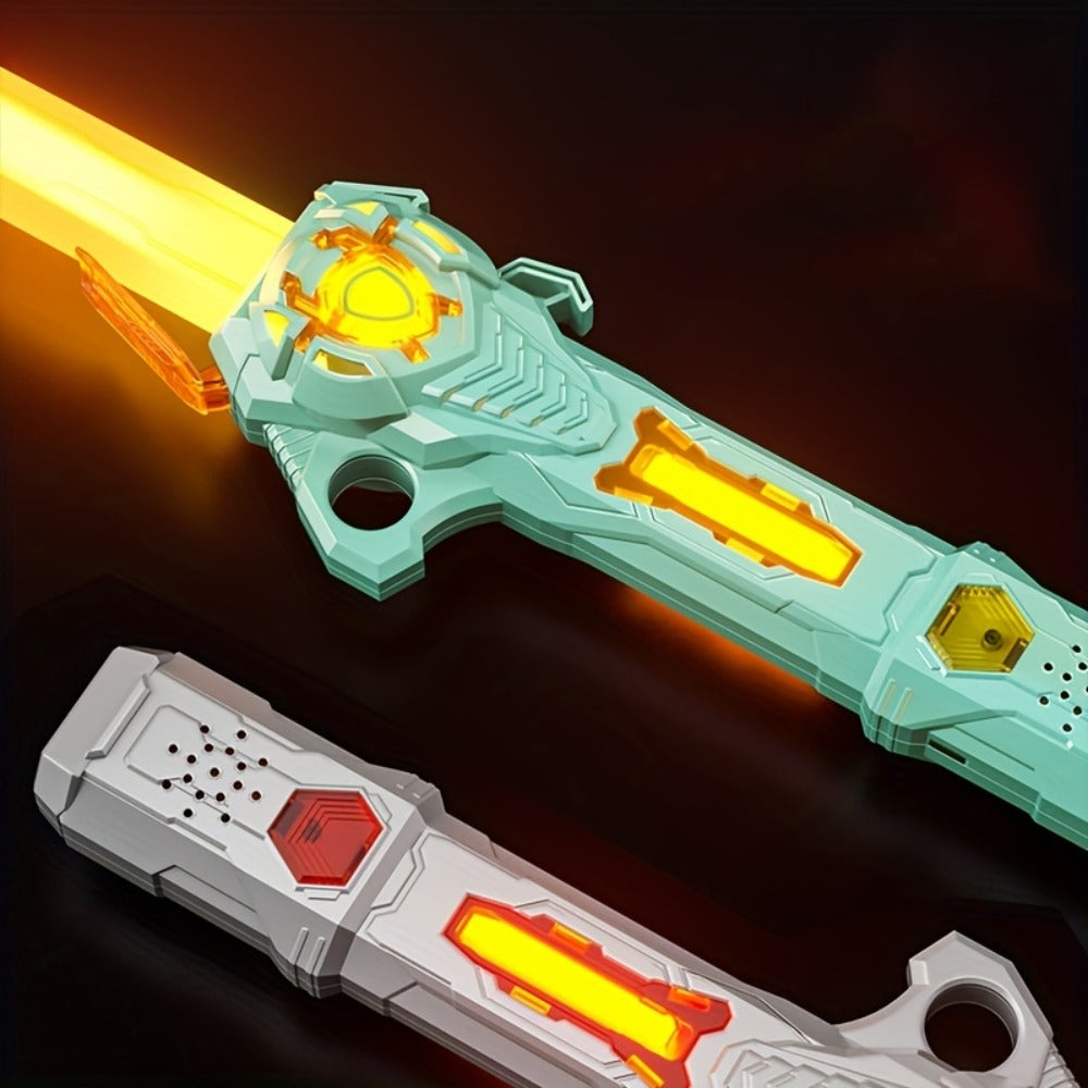 RGB Light-Up Saber Toy 16 Colors Rechargeable Light Sword with Gravity Sensor & Sound Effects