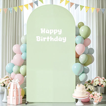 Two-Piece Fitted Arch Photography Backdrop Cover Set for 6-Foot and 6.6-Foot Compatible Frames