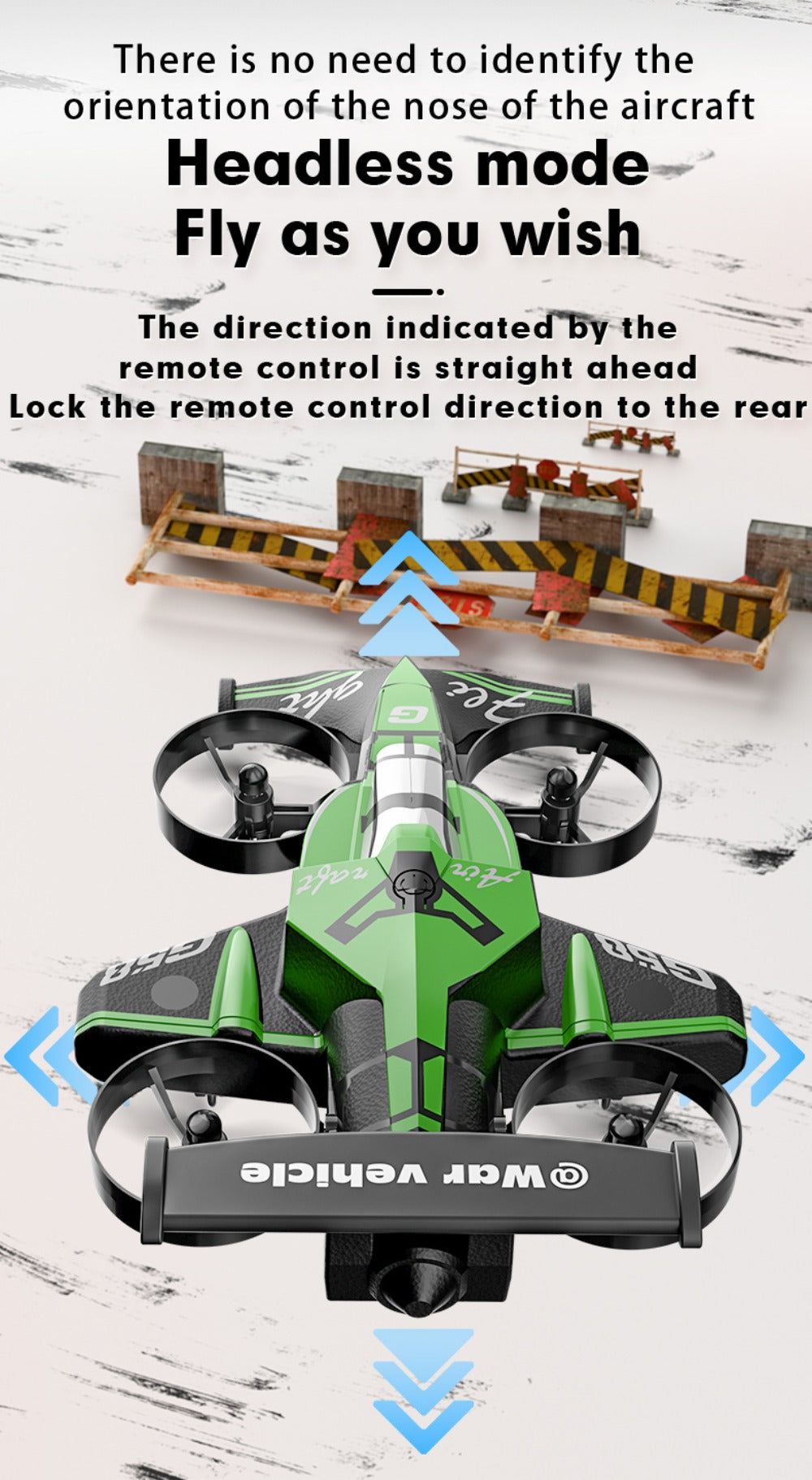 2-in-1 Mini RC Car and Drone Combo Dual Mode Switch One-Touch Takeoff Stable with the Listed Color, Size or Set Options for Everyday Use