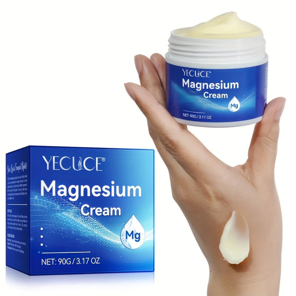 Magnesium Sleeping Cream 2-Pack 180g Each – Pure Magnesium Chloride Overnight Body Moisturizer, Alcohol-Free Dry Skin Relief Cream for Women