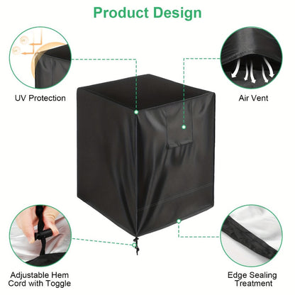 Outdoor AC Unit Cover 30x30x32 Inch Waterproof | Air Conditioner Protector with Drawstring Closure for Condenser & HVAC