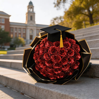 Artificial Flowers Glitter Rose Bouquet in 24 or 36-Piece Sets with Nine Sparkling Color Options