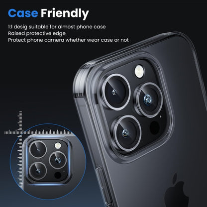 iPhone Camera Lens Protector 15PCS Mixed Colors – Metal Ring Cover for iPhone 11 12 13 14 15 16 Pro Max Mini Plus