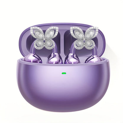 Clip On Wireless Earbuds Open Ear Bluetooth Headphones with Detachable Gemstone Earrings ANC for an Everyday Personal Care Routine