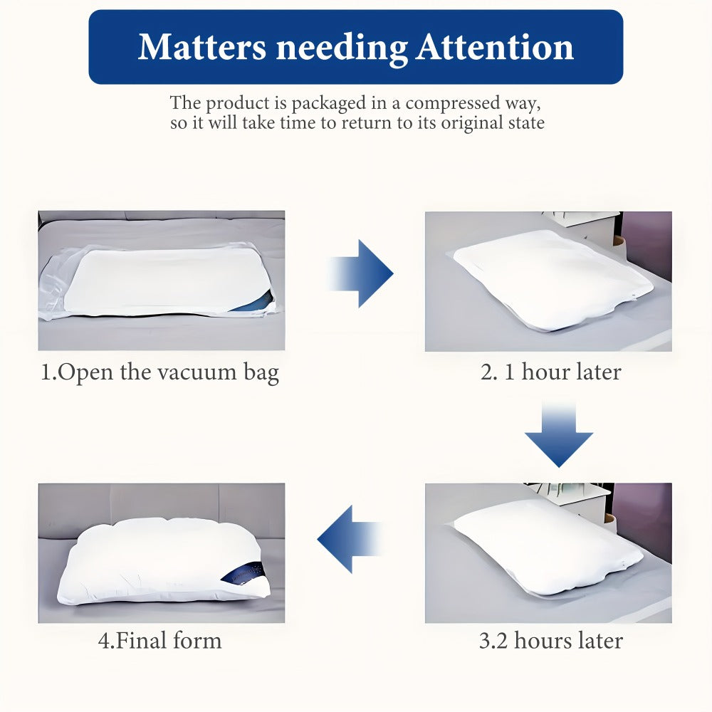 Bed Pillow Set of 2 with 900g Polyester Fill, Twisted-Flower Quilting and Adjustable Zipper