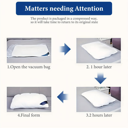 Bed Pillow Set of 2 with 900g Polyester Fill, Twisted-Flower Quilting and Adjustable Zipper