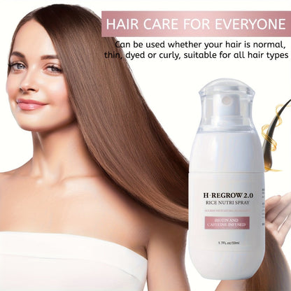 Rice Scalp Spray 4pcs Set, Hydrolyzed Rice Protein & Ginger Root Extract Hair Mist for Scalp, Strengthening & Softening
