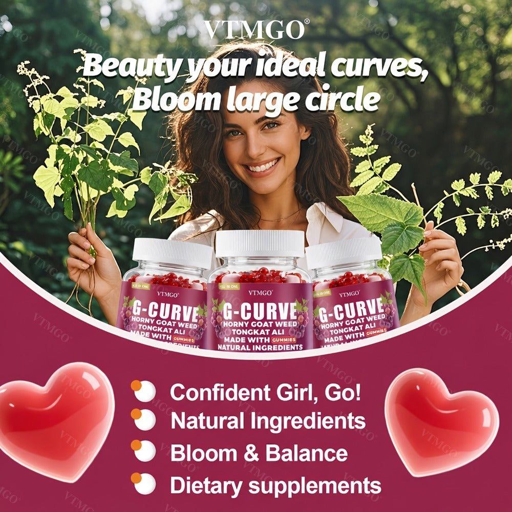 Women's Curve Enhancement Gummies with Maca Root Saw Palmetto Tribulus Terrestris L-Arginine
