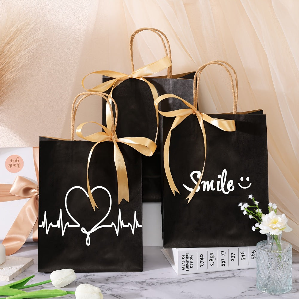 Paper Gift Bags with Handles 110pcs Bulk, Medium & Large Sizes, Shopping Bags for Small Business, Party Favor Bags