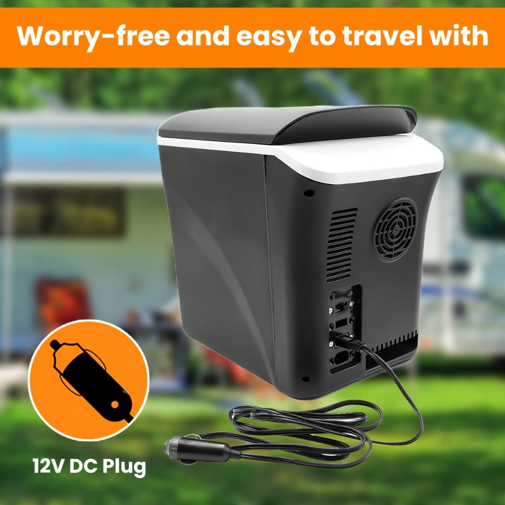 Car Mini Fridge, 3 Gallon 12V/24V DC Portable Car Refrigerator Cooler, Cools to -7°C, Fits 12x330ml Cans