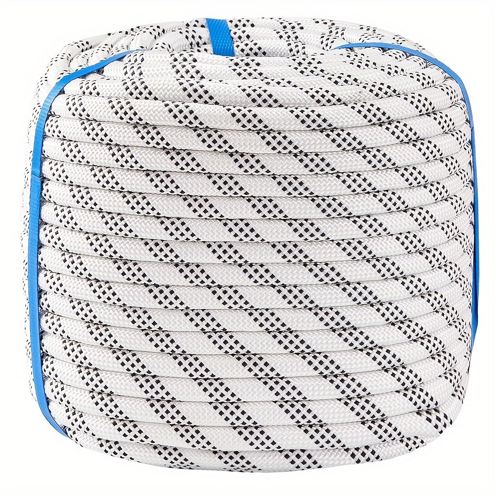 Double Braided Nylon Rope 1/2 Inch Polyester, 100ft 150ft 200ft Multi-Color for Anchoring Towing Cargo Sailing Dock Lines & Outdoor Use