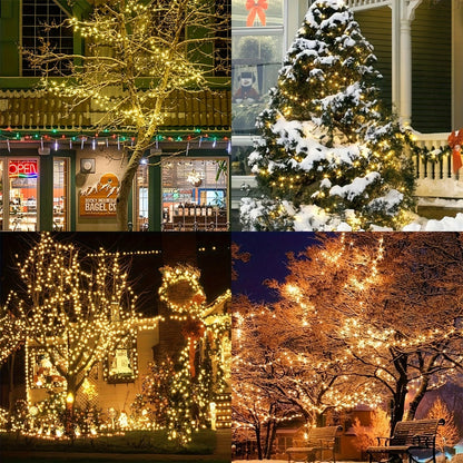 500 LED Christmas String Lights 170 Feet, 8 Lighting Modes with Memory Plug, Transparent Wire Outdoor Lights for Christmas Tree