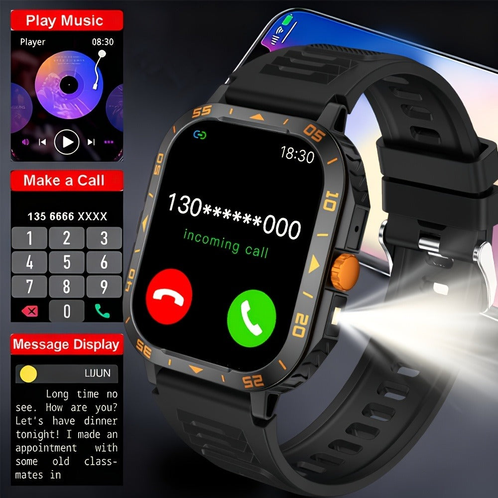 Smartwatch with Music Player, Stopwatch, LED Lighting, Wireless Calling and Sport Modes in Three Styles
