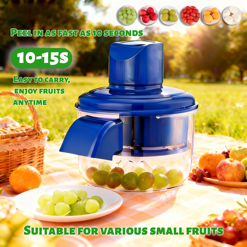 Electric Fruit Peeler Multifunctional Peeling Machine for Grapes Garlic Cherry Tomatoes for Home Cooking, Dining and Outdoor Meals