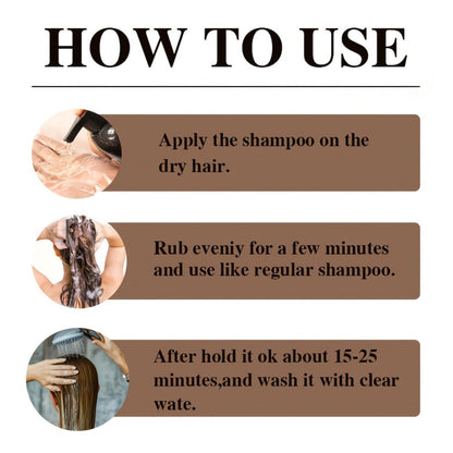 Hair Color Shampoo, YANYUTONG 7-in-1 100ml Bottle with Brown, Chestnut Brown or Black Options