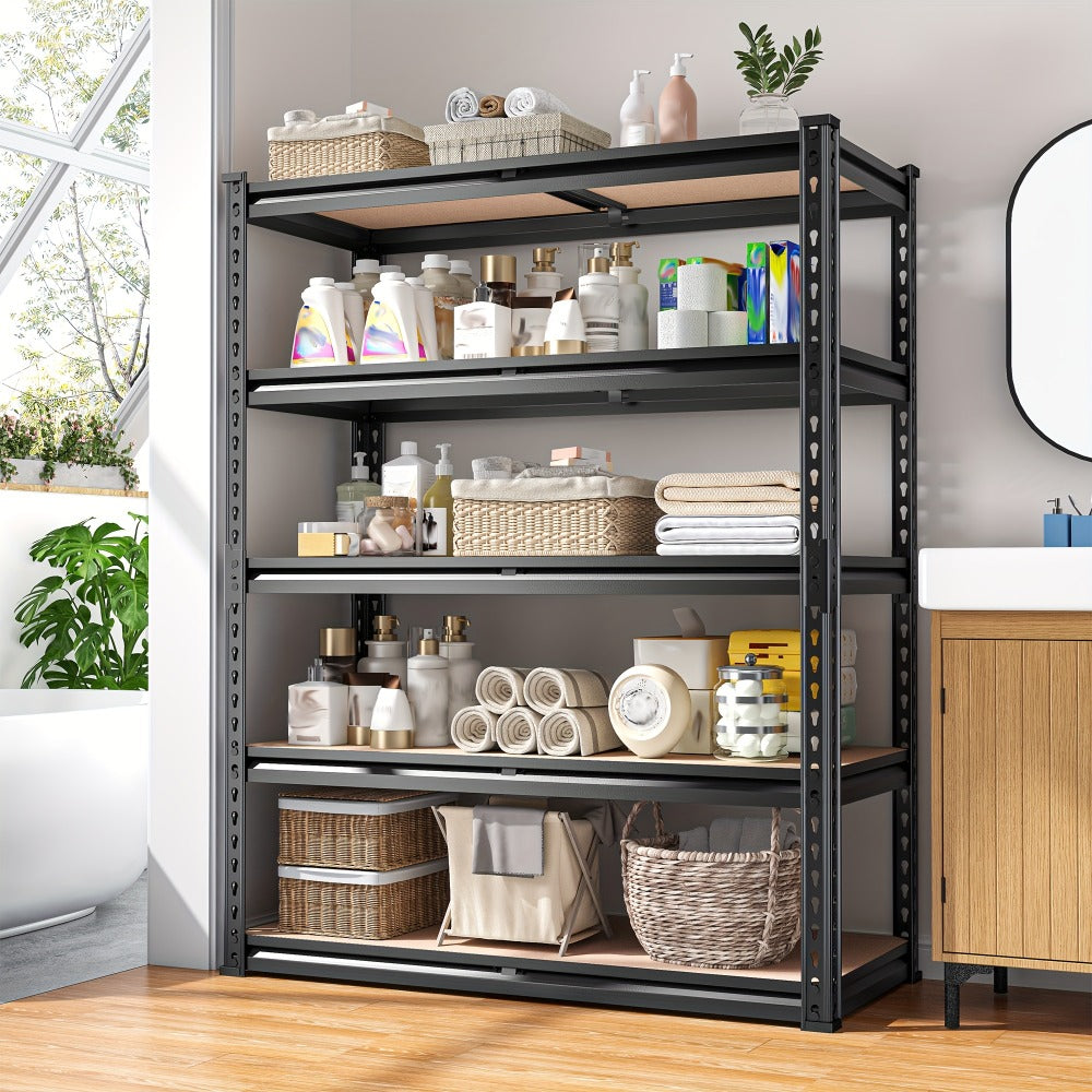 5-Tier Garage Shelving Unit with Adjustable Steel Shelves in Three Size and Capacity Options for Garage, Basement or Workshop