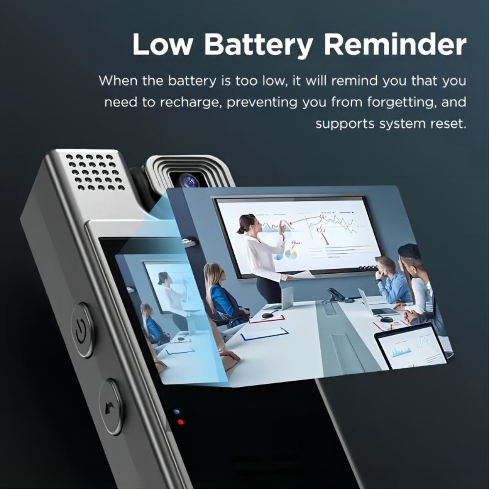1080P HD Pocket Camcorder with 180° Rotatable Lens, Handheld Body Camera, USB Charging, Compact Smart Recorder for Travel