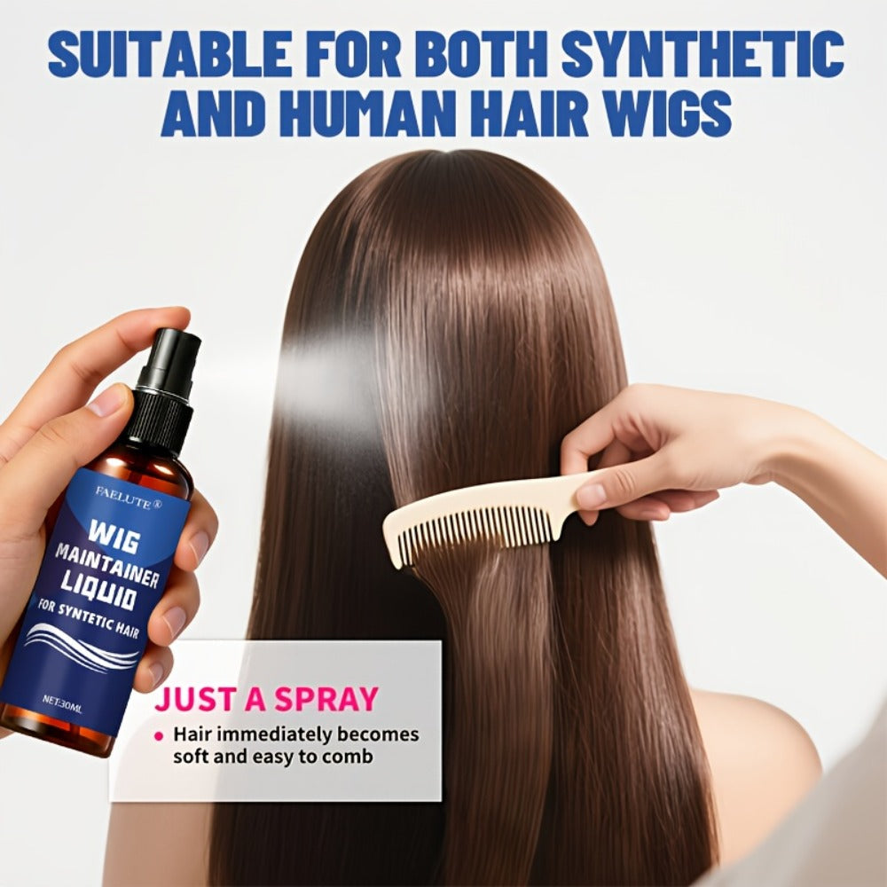 Synthetic Wig Detangling Spray Anti-Frizz Shine Conditioning Mist for Home, Travel and Salon Hair Styling
