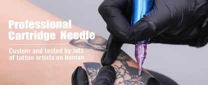 Stainless Steel Tattoo Cartridge Needles 50pcs Mixed RL RS RM M1 Weaved Magnum for Temporary Body Art, Festivals and Costumes