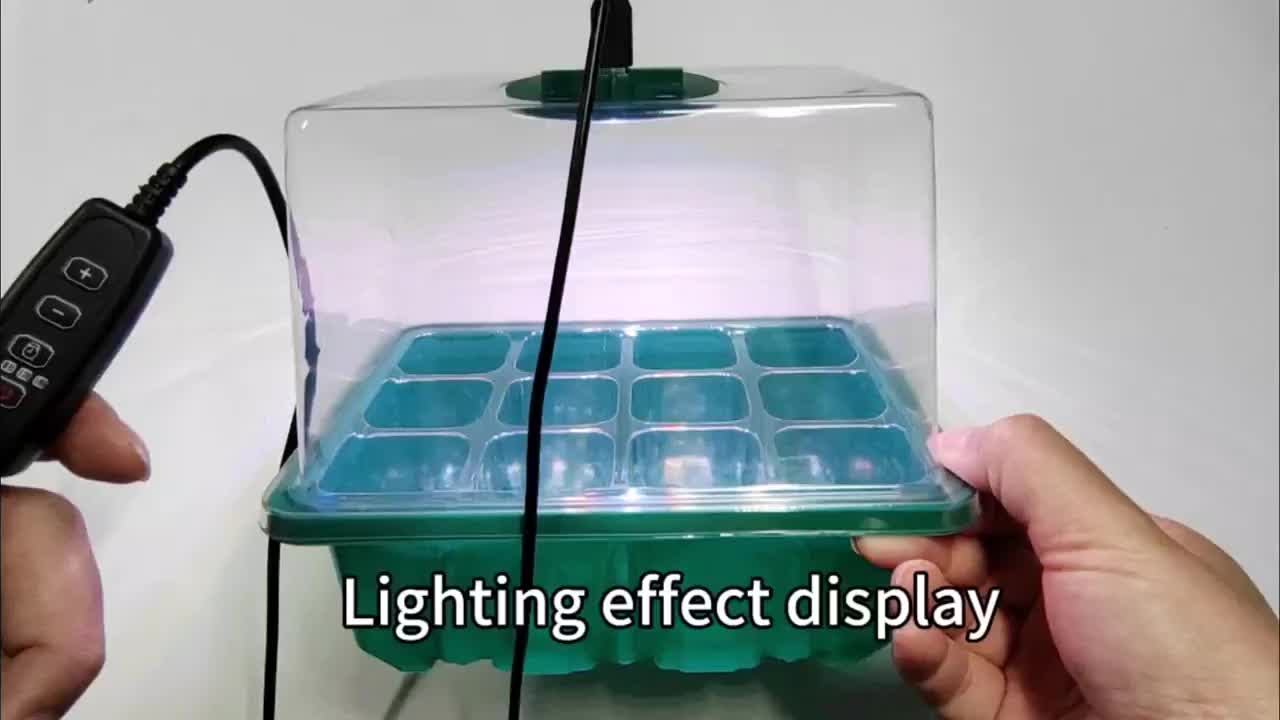 Seed Starting Kit LED Grow Light Timer, Indoor Seedling Tray Dome for Garden, Patio and Yard Use