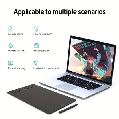 XENX Graphics Drawing Tablet 10 x 6.22 Inch, 8192 Pressure Sensitivity Battery-Free Passive Stylus